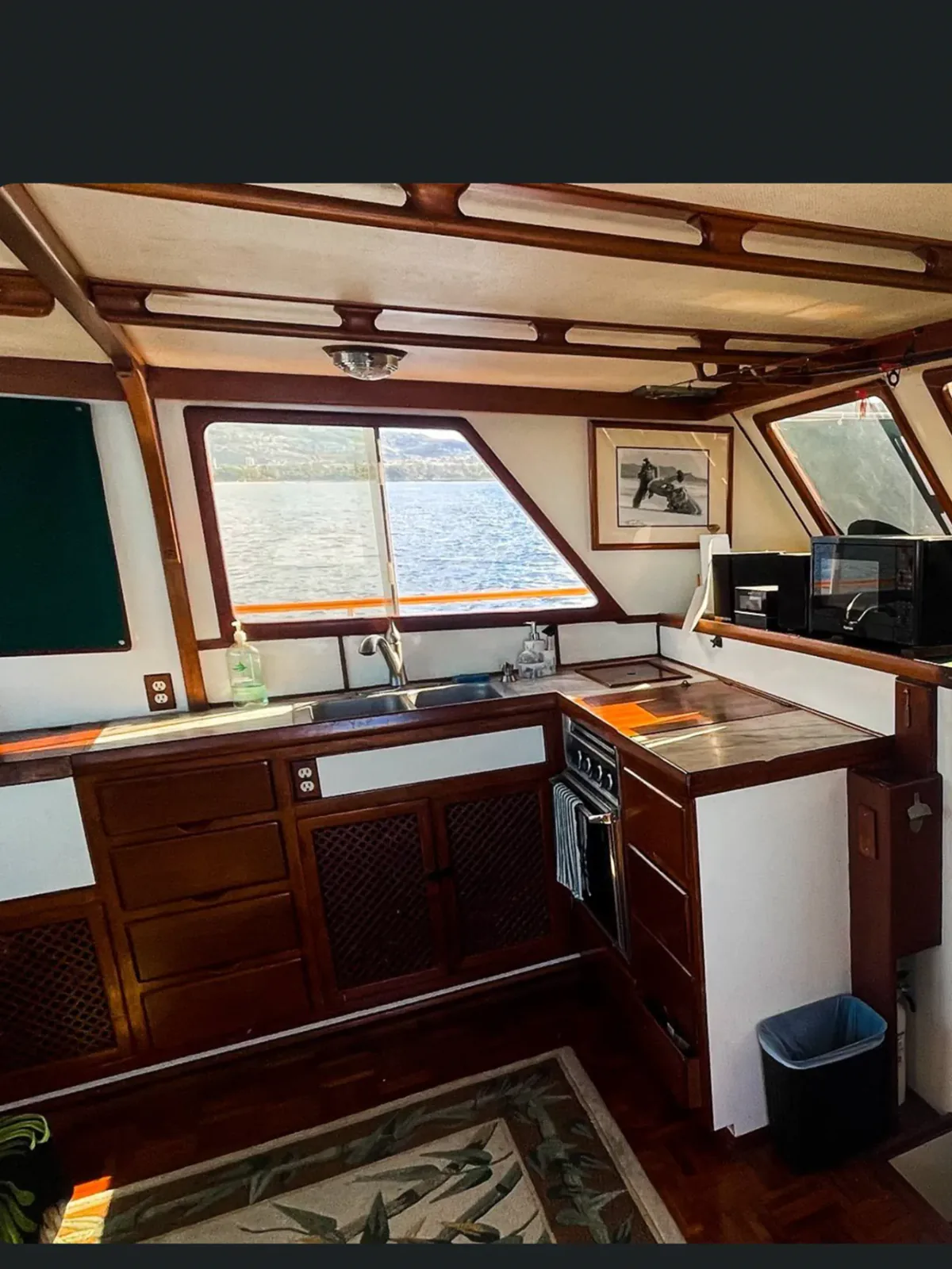 The Kona Star's on-board kitchen