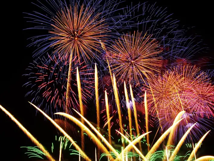 Friday night fireworks over the Waikiki skyline from the water