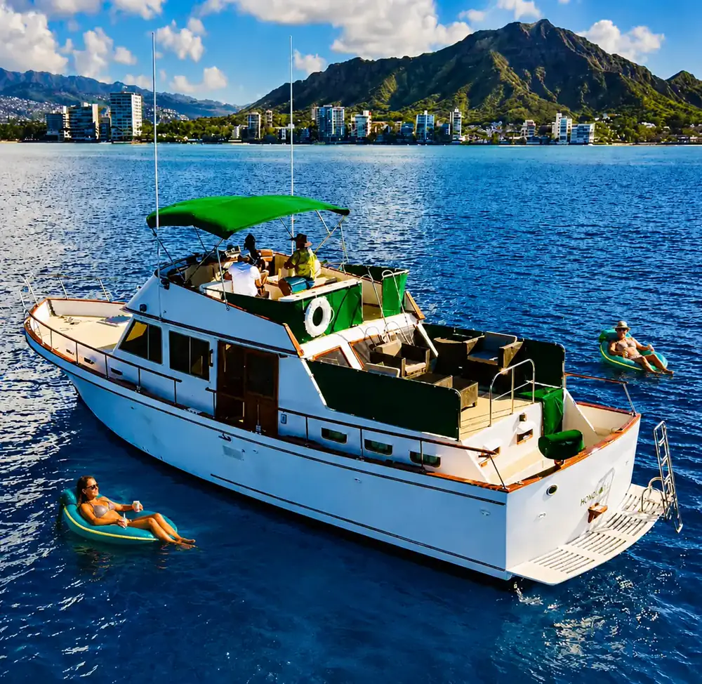 The Kona Star on the open ocean off Oahu