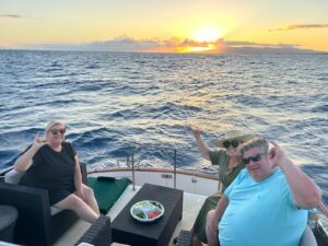 Ocean breeze and sunshine on the open sea