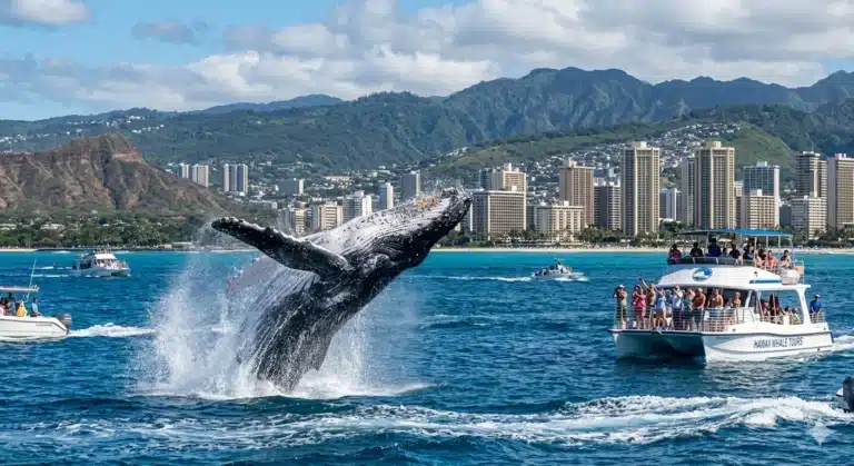 Read more about the article Humpback Whales Off Waikiki: What to Expect on a Honolulu Whale Watching Tour